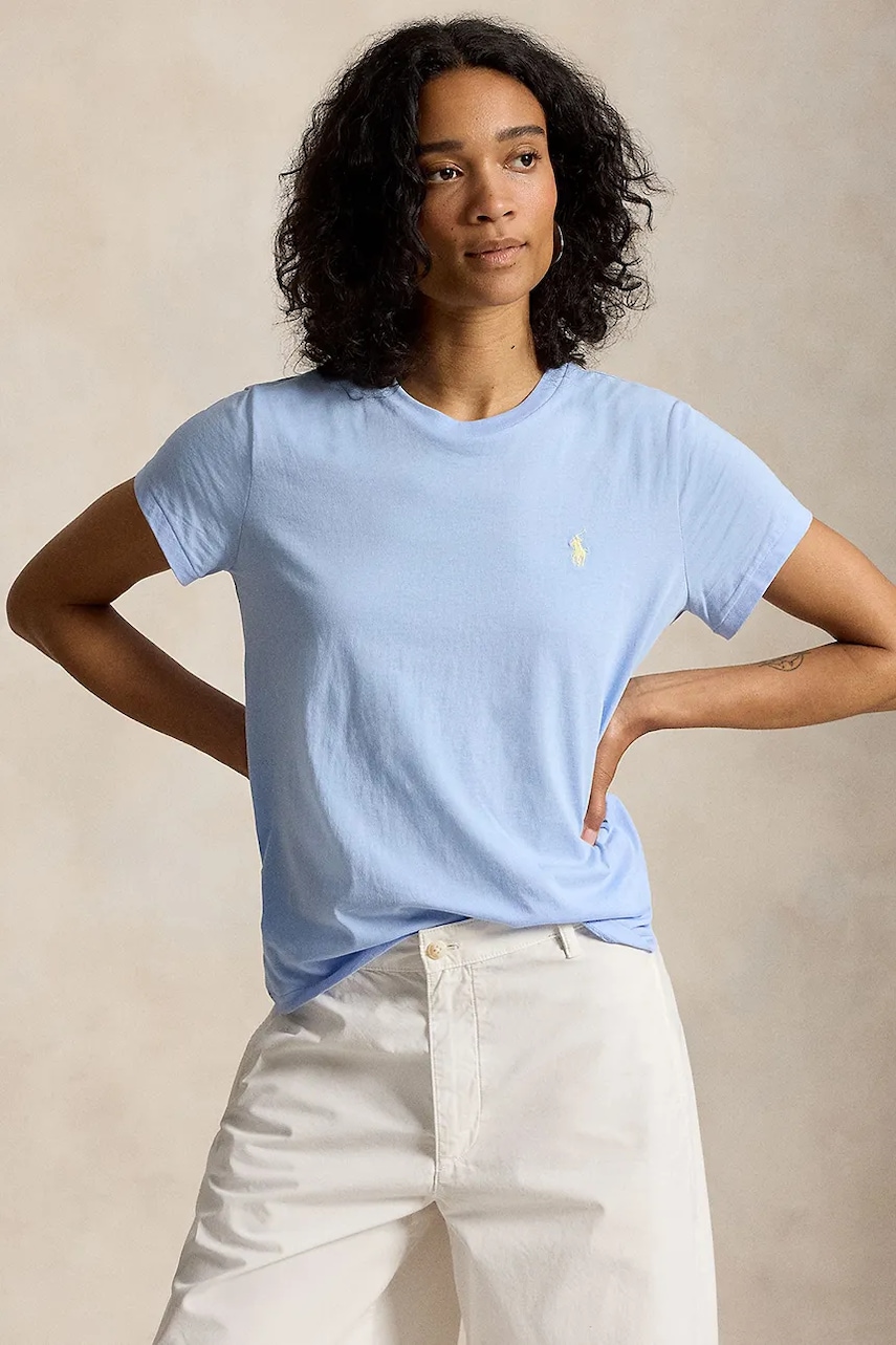 Polo Ralph Lauren basic t-shirt γυναικείο από βαμβάκι COTTON JERSEY-KNT-T-SHIRT