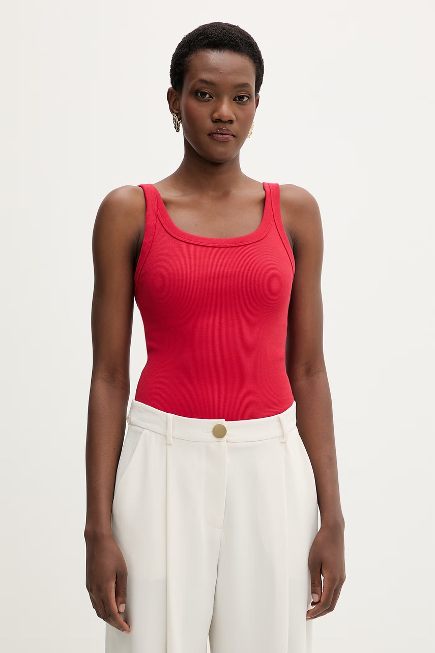 Levi's τοπ γυναικείο ESSENTIAL RIBBED TANK 005IN κόκκινο M,XS,S