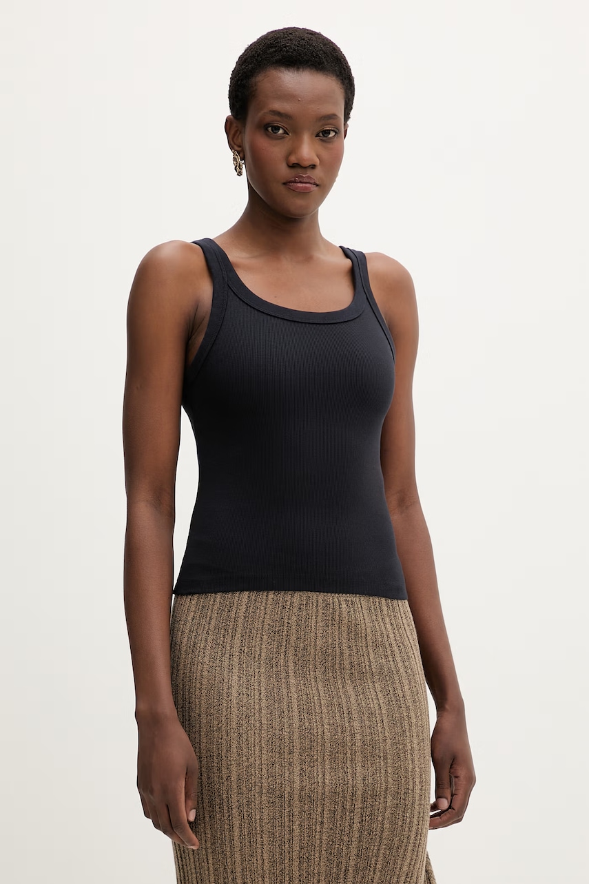Levi's γυναικείο τοπ ESSENTIAL RIBBED TANK 005IN μαύρο S,XS,M,L