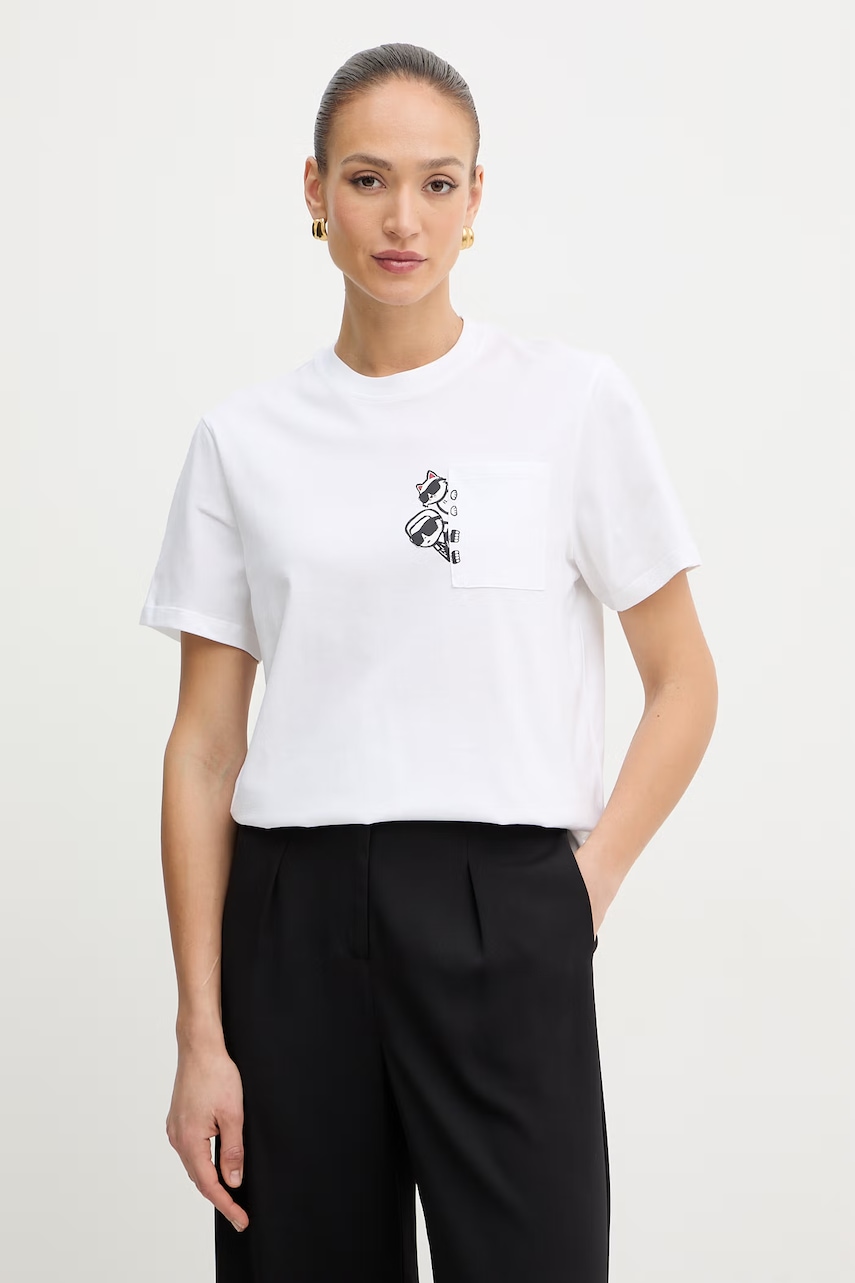 Karl Lagerfeld tricou pentru femei, din bumbac IKON