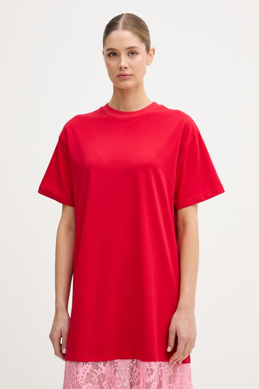 Never Fully Dressed rochie din bumbac cu elastan