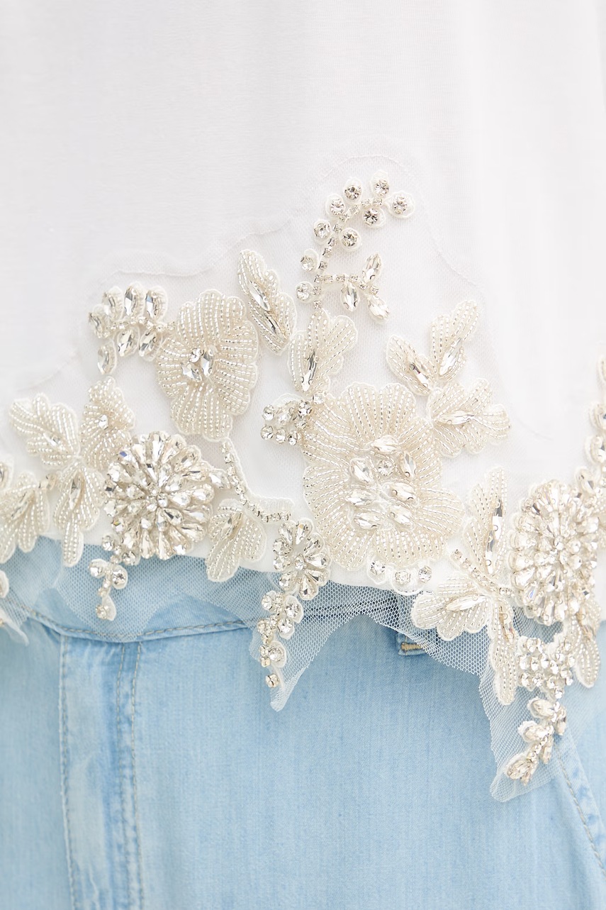 Blugirl Blumarine T-shirt γυναικείο βαμβακερό με ελαστάν φωτογραφία