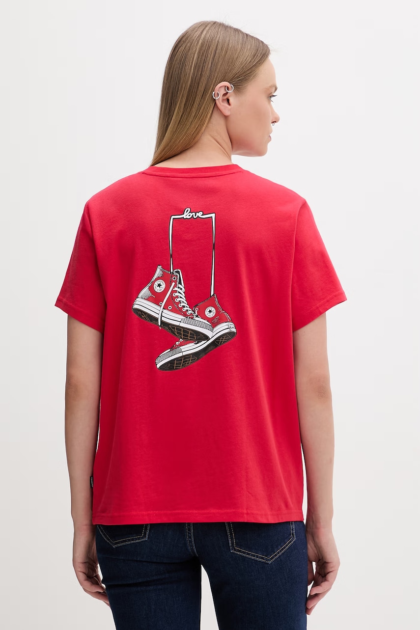 Converse T-shirt γυναικείο βαμβακερό x CHUCKS IN LOVE