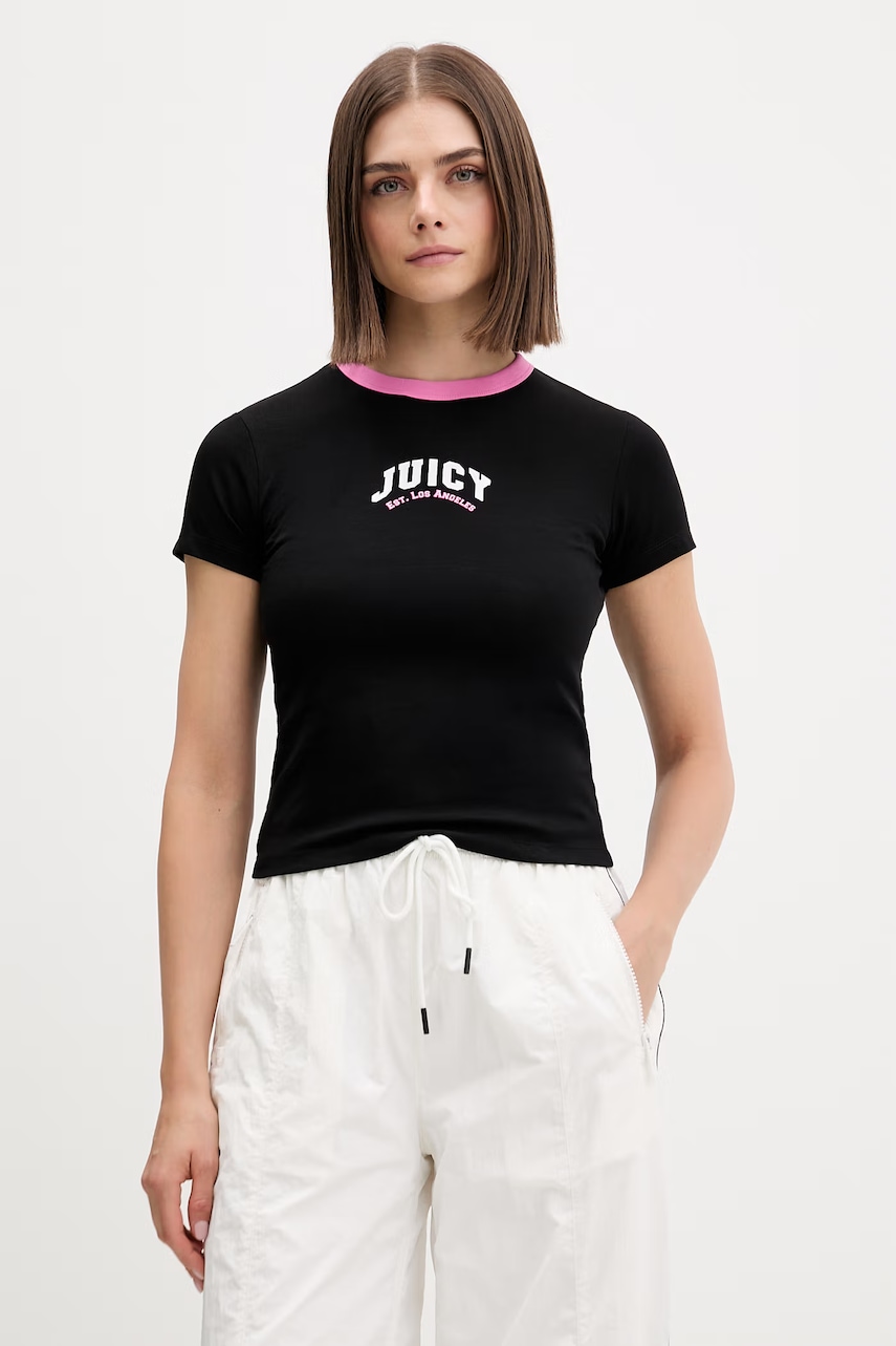Juicy Couture t-shirt γυναικείο με βαμβάκι RINGER TSHIRT
