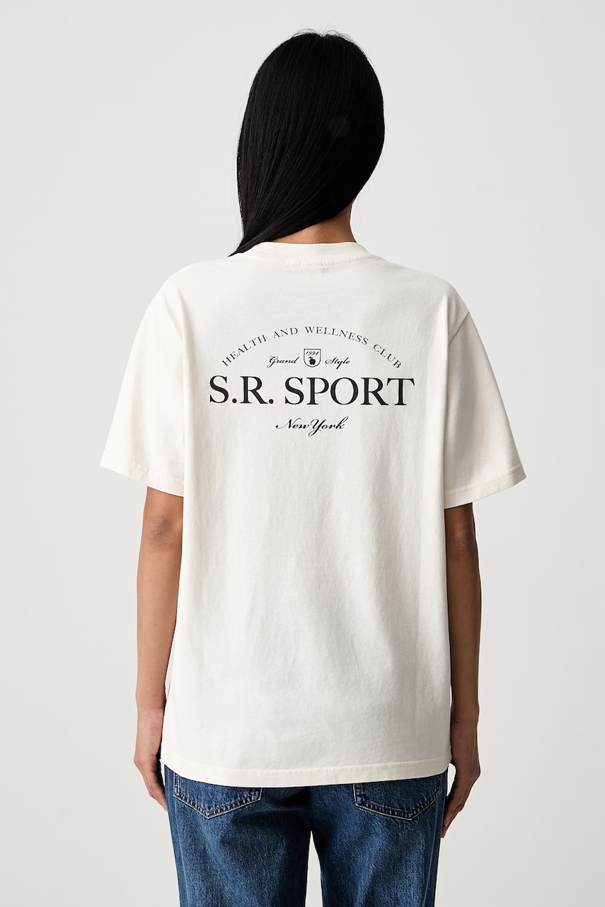 Sporty & Rich Wimbledon T-shirt bawełniany damski