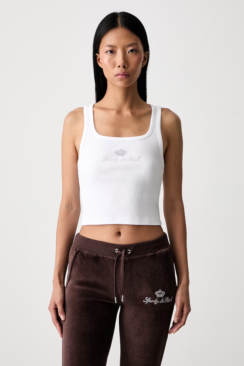 Sporty & Rich x Juicy Couture top damski z bawełną
