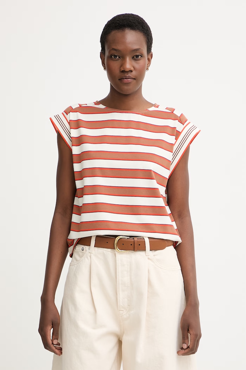 United Colors of Benetton top damski bawełniany z elastanem