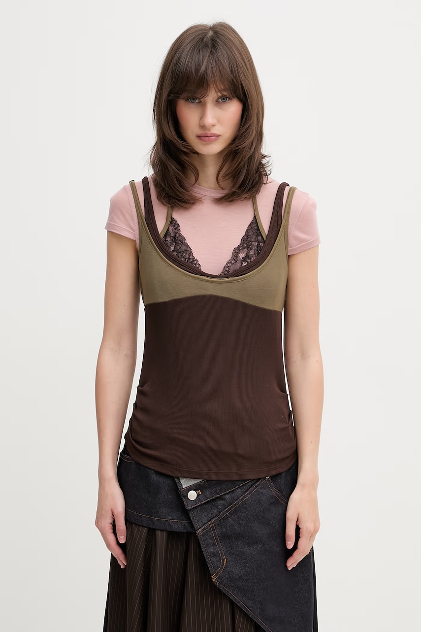 Andersson Bell Upside-down Layered T-shirt z lyocellem damski