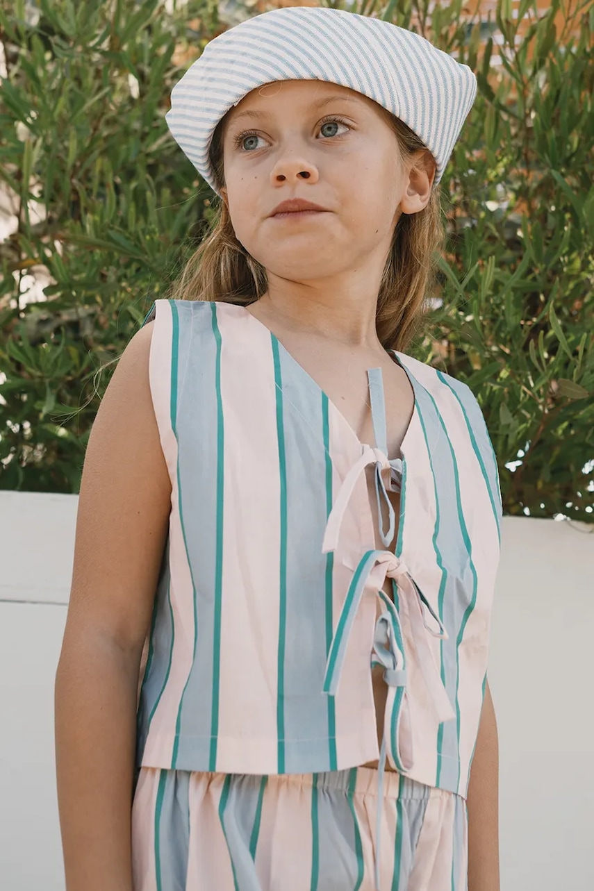 Παιδικό βαμβακερό πουκάμισο Tinycottons RETRO STRIPES BOWS VEST