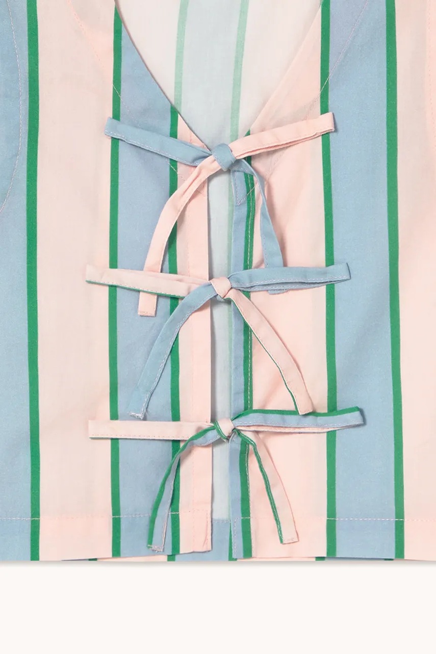 Παιδικό βαμβακερό πουκάμισο Tinycottons RETRO STRIPES BOWS VEST φωτογραφία