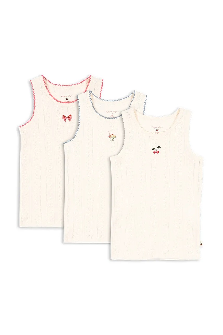 Konges Sløjd top copii MINNA 3 PACK TANK TOPS GOTS 3-pack