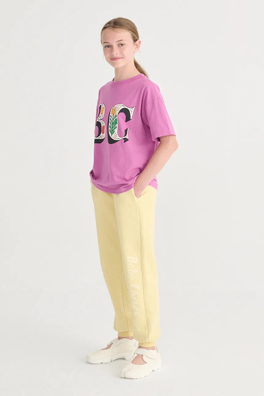Bobo Choses tricou de bumbac pentru copii Spring Letters