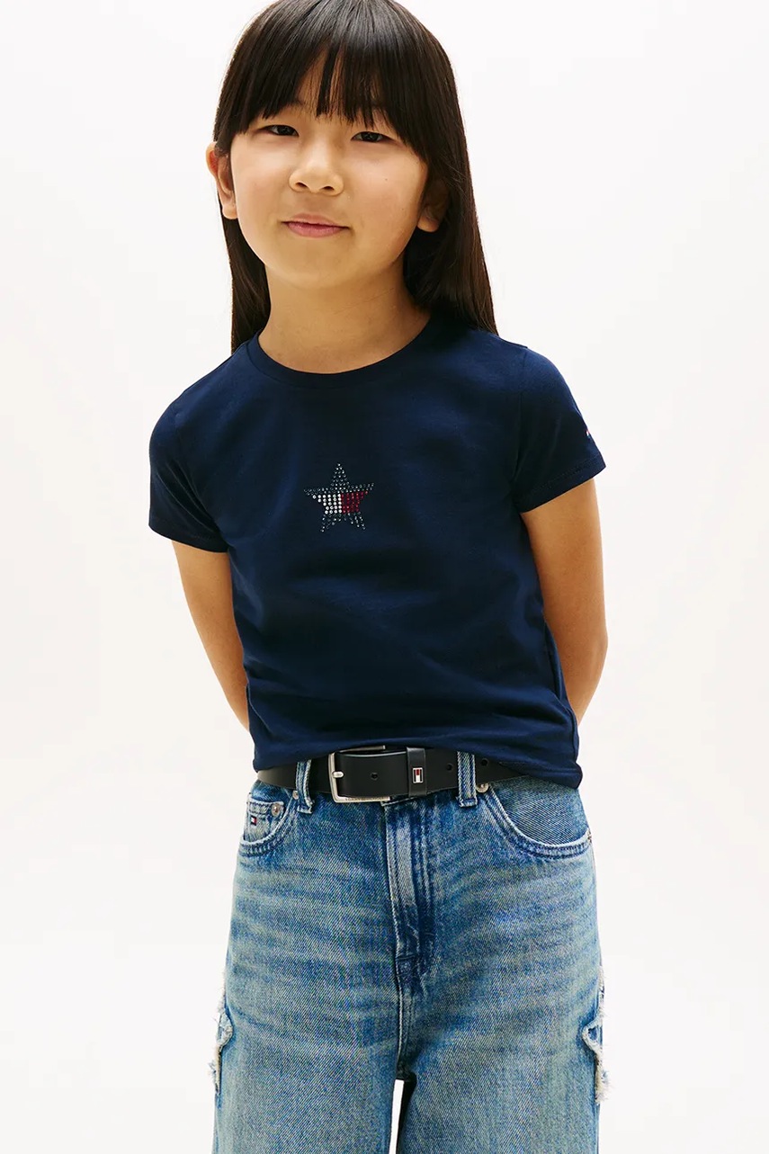 Levně Tommy Hilfiger tričko dětské bavlněné s elastanem