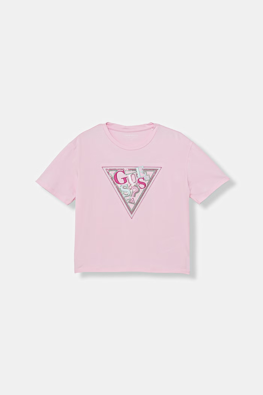 Guess tricou pentru copii, din bumbac cu elastan