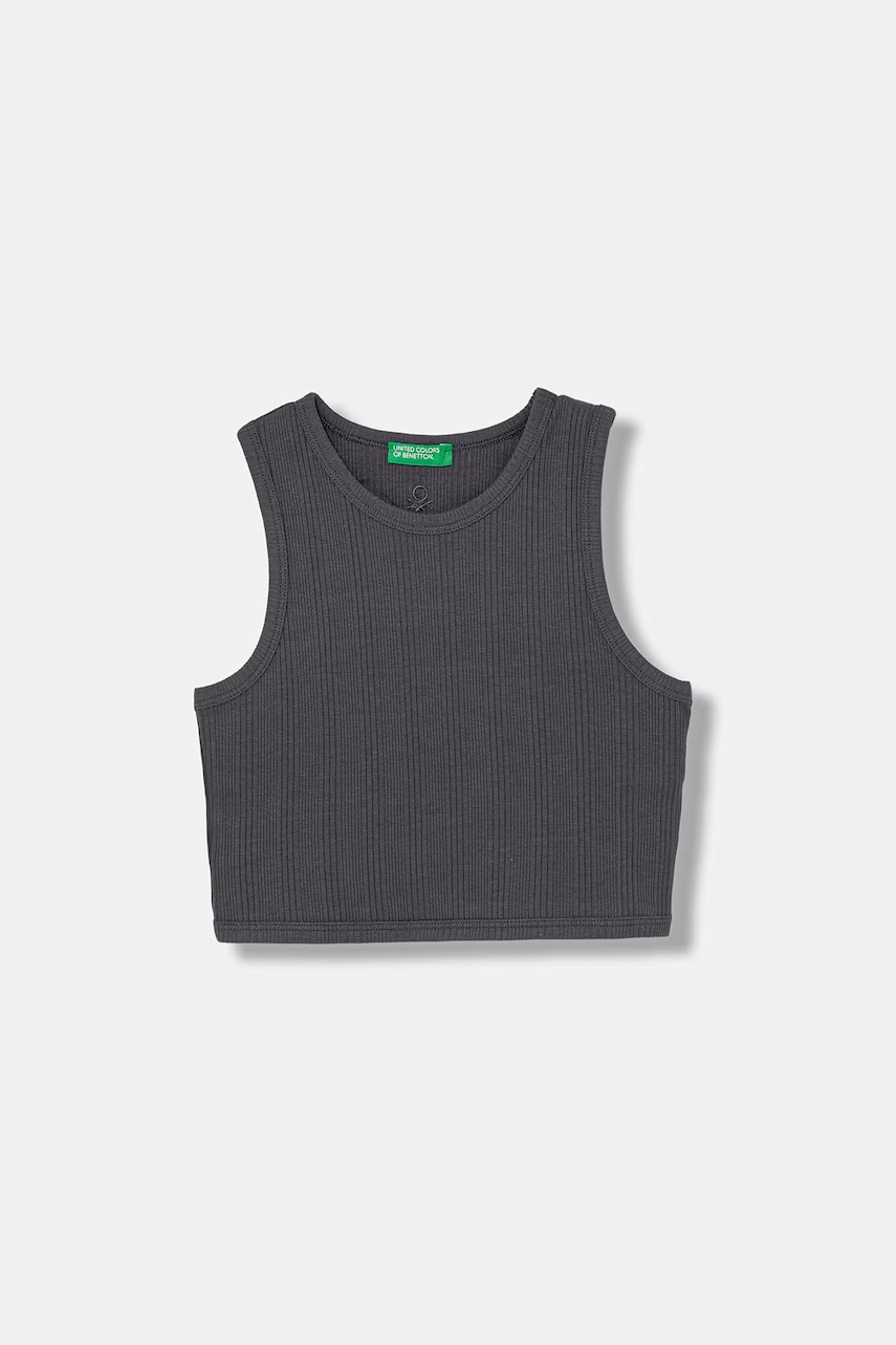 Levně United Colors of Benetton top dětský bavlněný s elastanem