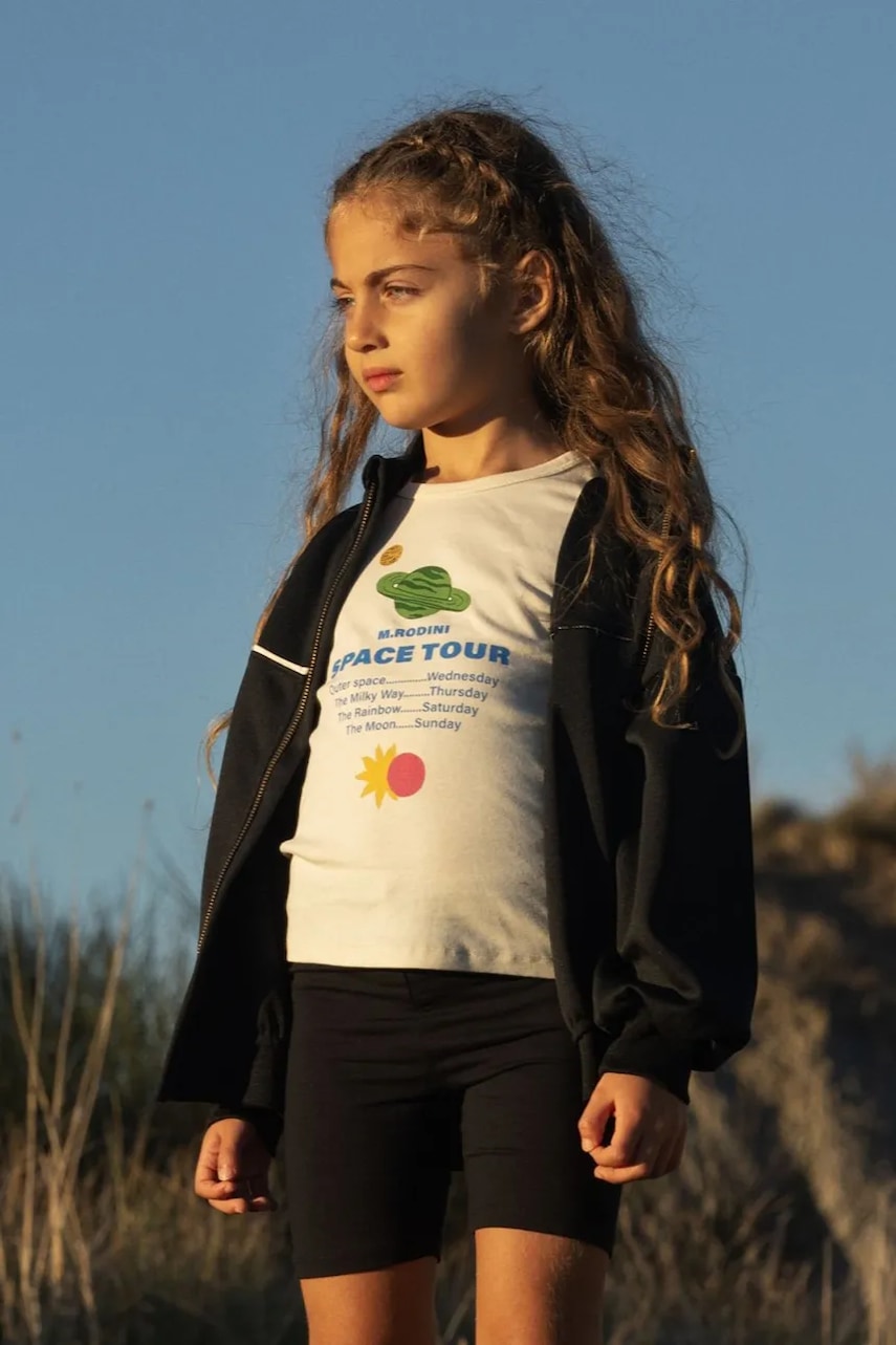 Mini Rodini tricou de bumbac pentru copii Space tour