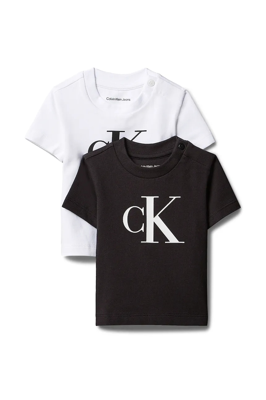 Levně Calvin Klein Jeans kojenecké tričko s bavlnou 2-pack