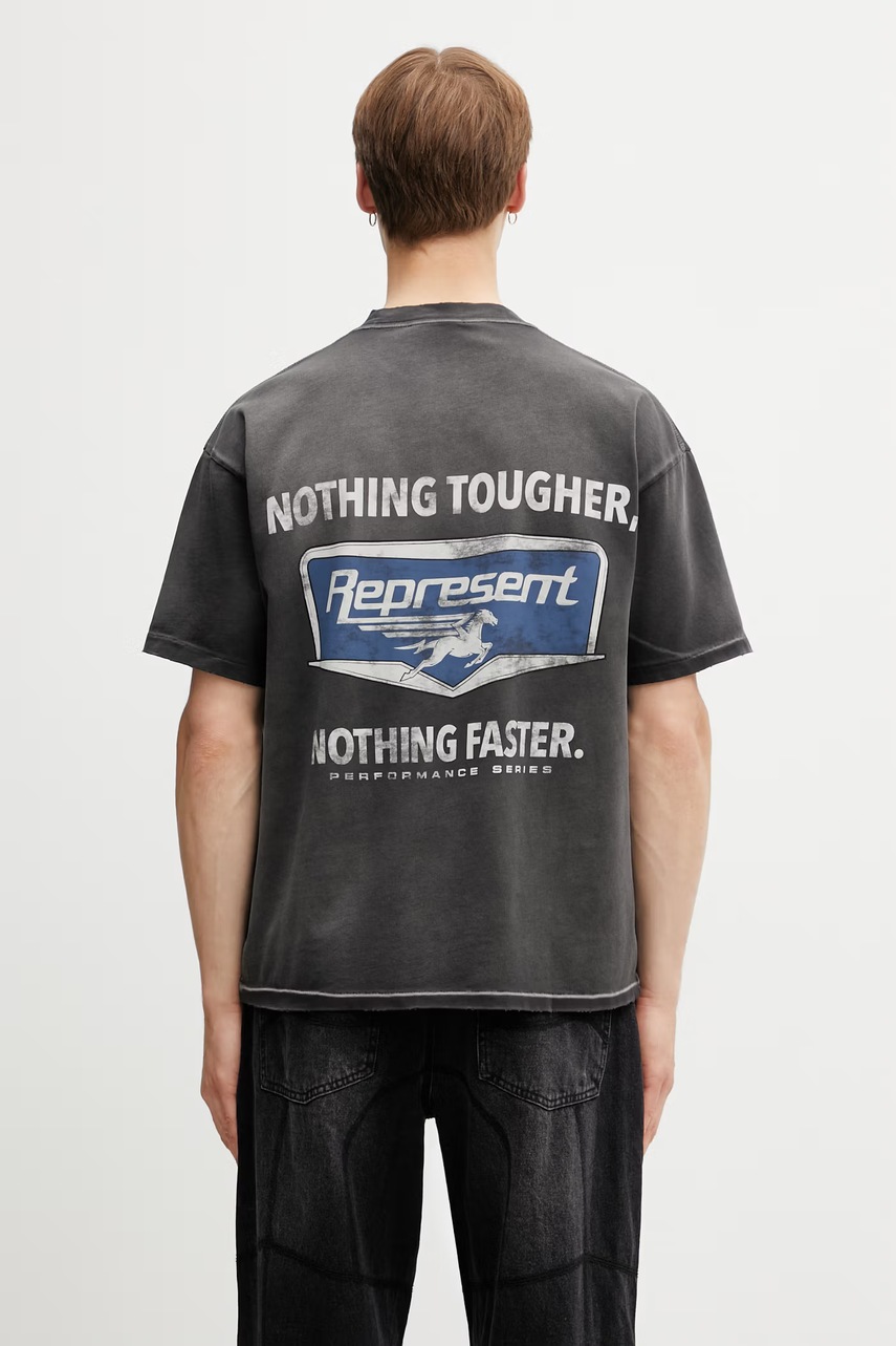 Represent NOTHING FASTER t-shirt męski bawełniany