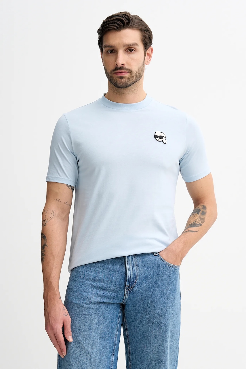 Karl Lagerfeld tricou din bumbac uni, 561224.755710