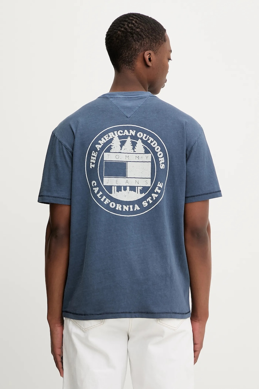 Tommy Jeans tricou din bumbac cu imprimeu, DM0DM22309