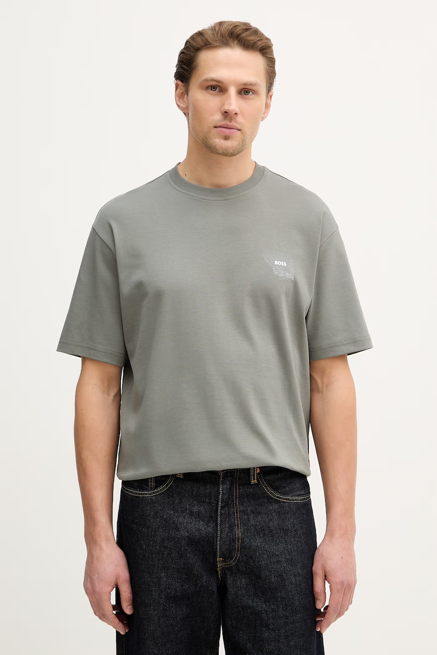 Βαμβακερό μπλουζάκι BOSS Orange Mett-Valentine