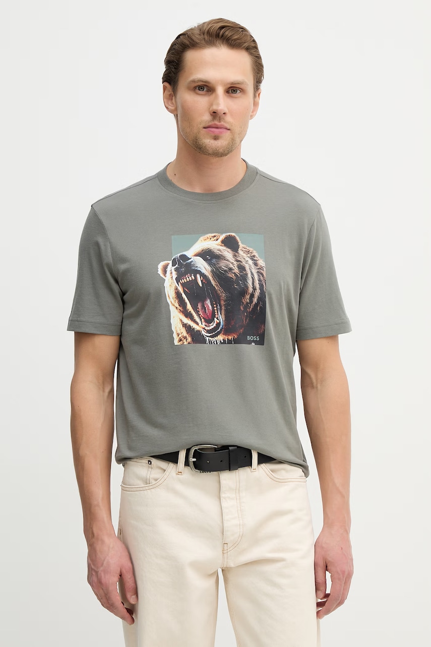 BOSS Orange tricou din bumbac Te_Dobermann