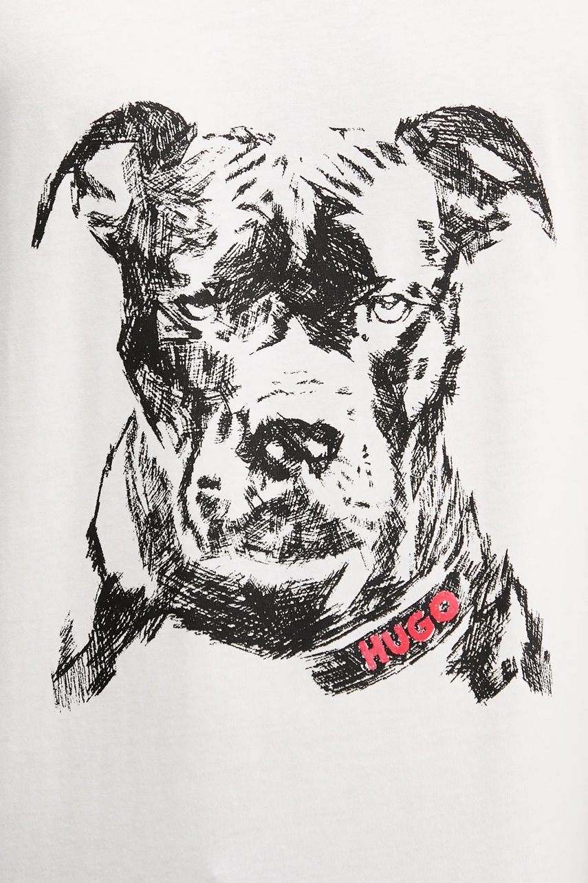 Bavlněné tričko HUGO Dubrox (obrázek 5)