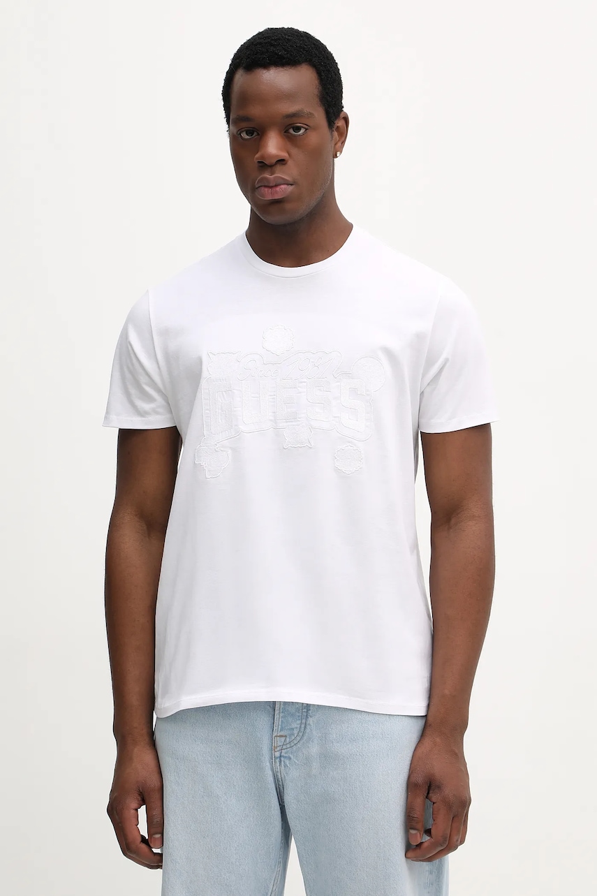 Βαμβακερό μπλουζάκι Guess