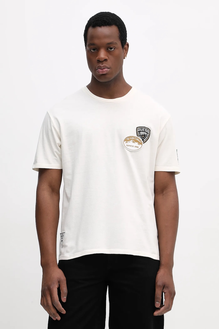 Βαμβακερό μπλουζάκι Guess