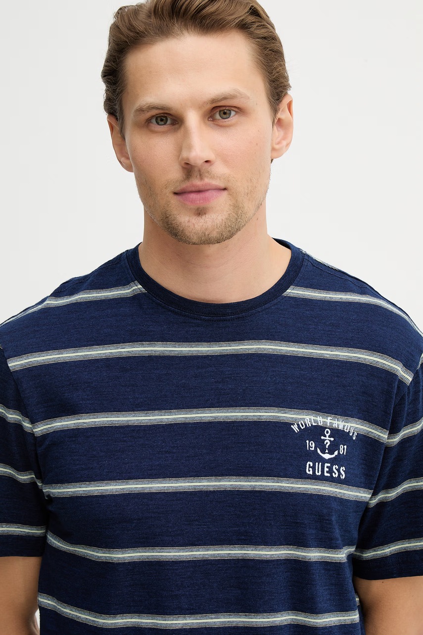 Bavlněné tričko Guess MARINE (obrázek 4)