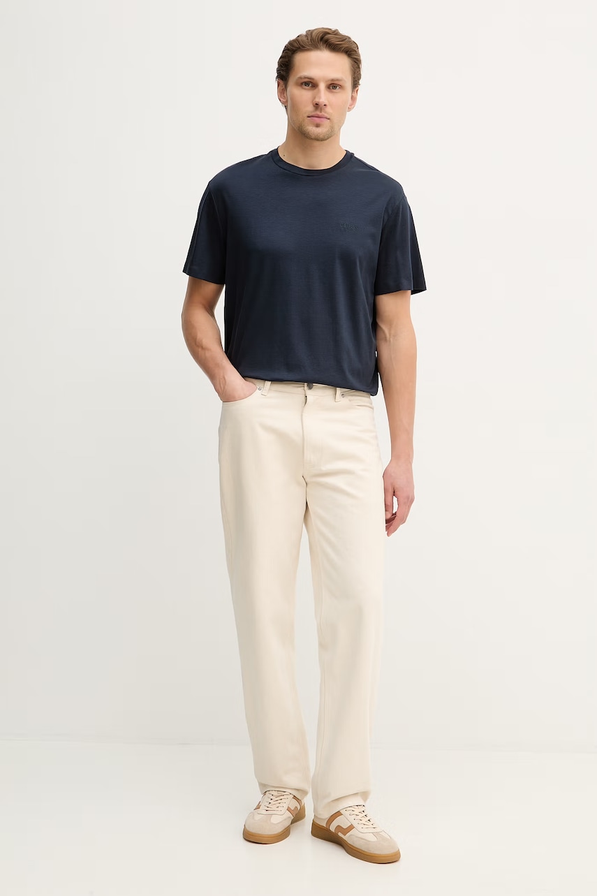 Tričko s příměsí hedvábí Guess