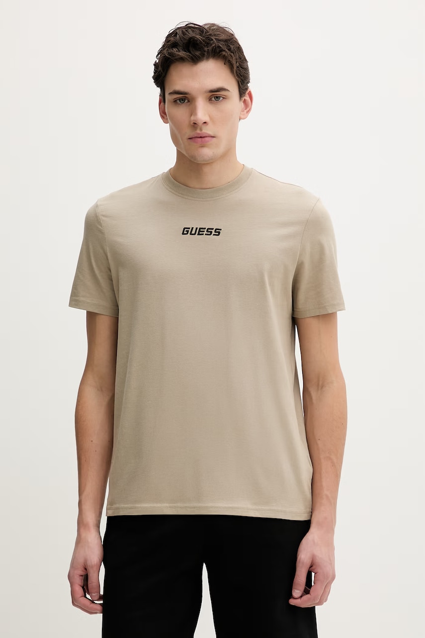 Βαμβακερό μπλουζάκι Guess COCHISE