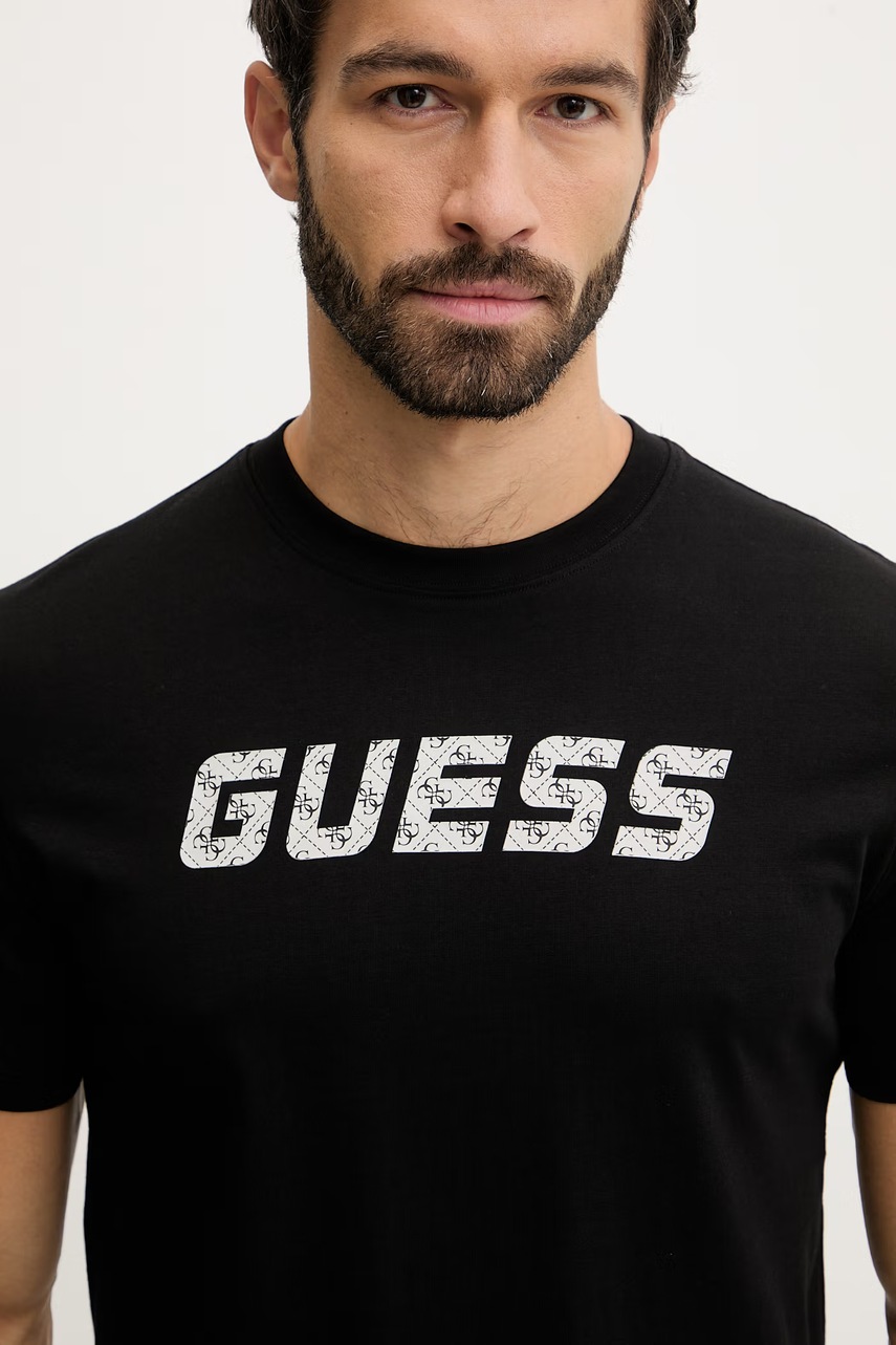 Bavlněné tričko Guess MASKA (obrázek 4)