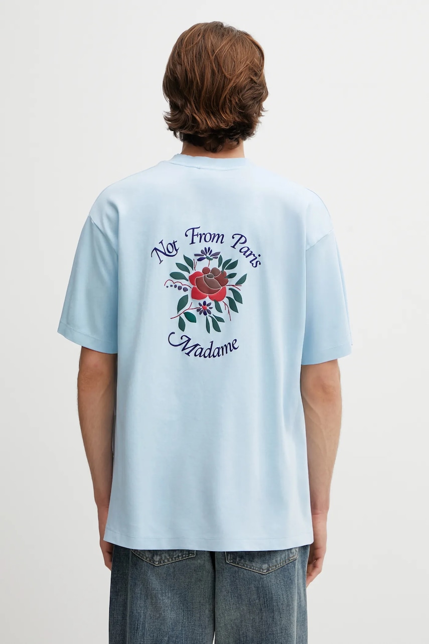 Drôle de Monsieur t-shirt bawełniany T-Shirt Slogan Rose