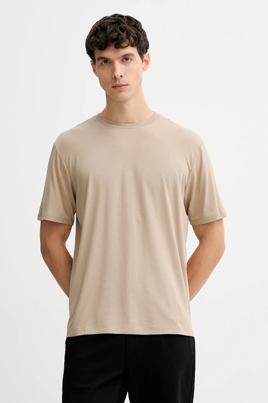 Rag & Bone tricou culoarea bej, uni, RF4925FT2TM