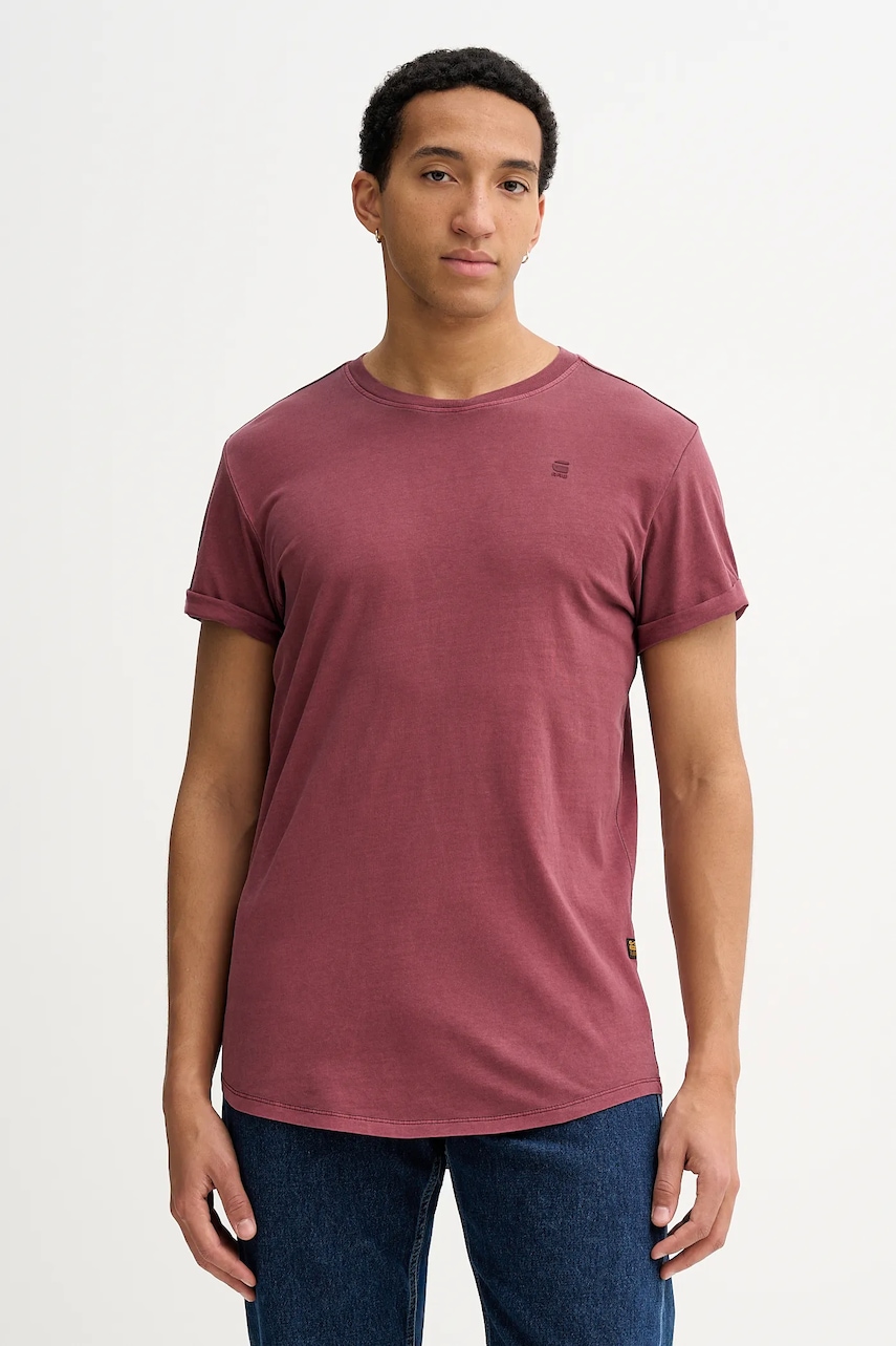 G-Star tricou din bumbac culoarea roșu, uni, D16396-2653