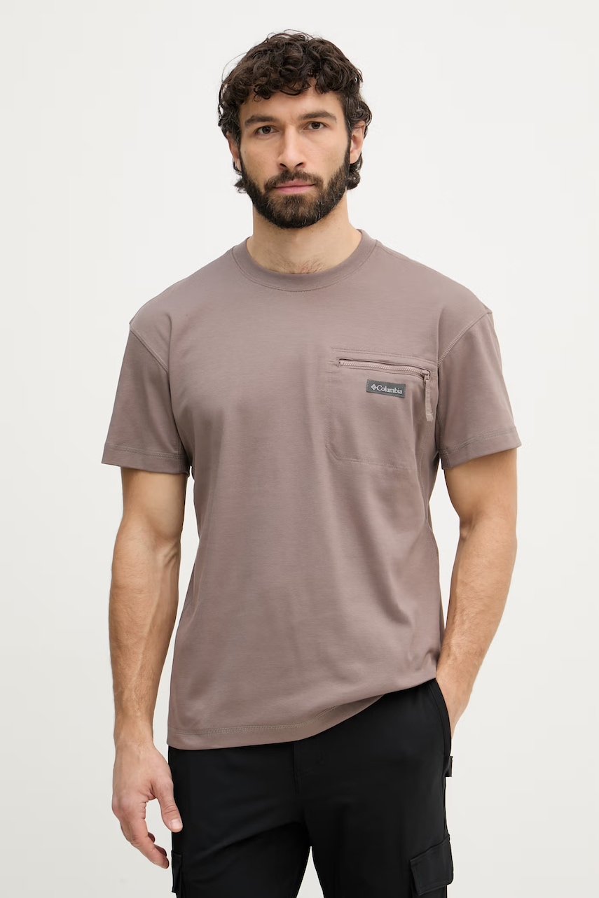 Columbia Τ-shirt πεζοπορίας ανδρικό με βαμβάκι Echo Passage