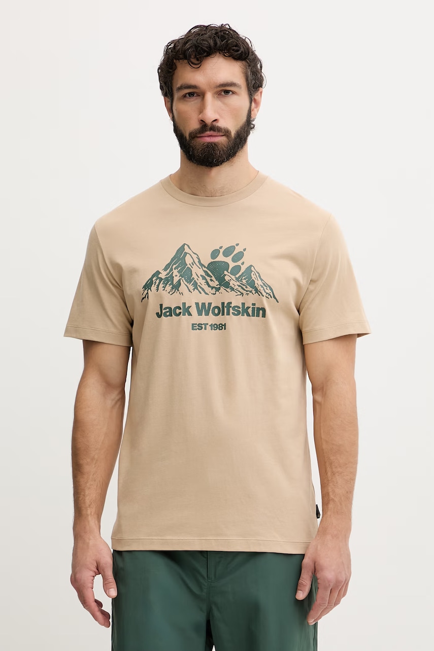 Jack Wolfskin t-shirt Ανδρικό βαμβακερό Carefree