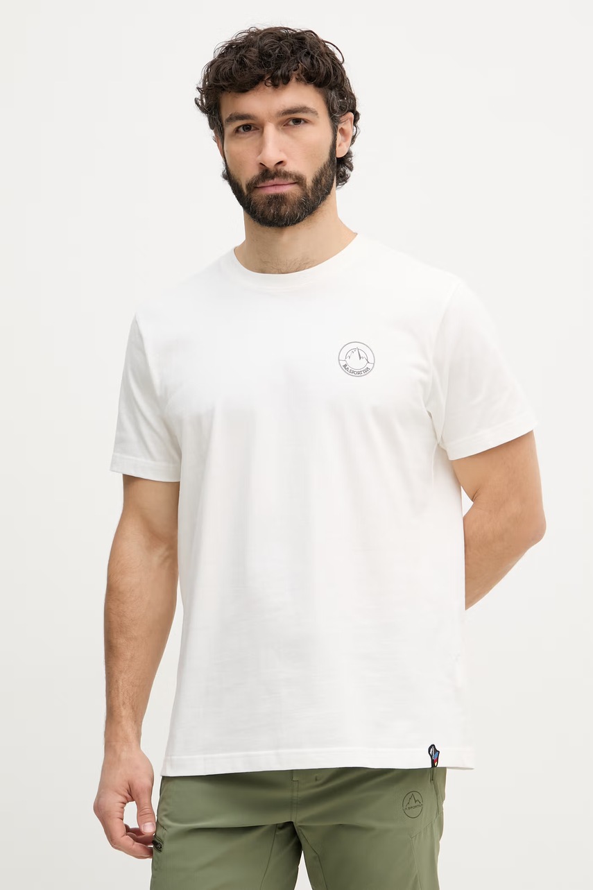 La Sportiva T-shirt αθλητικό ανδρικό βαμβακερό Circle Logo ZACT244 μπεζ S,XL,L,M