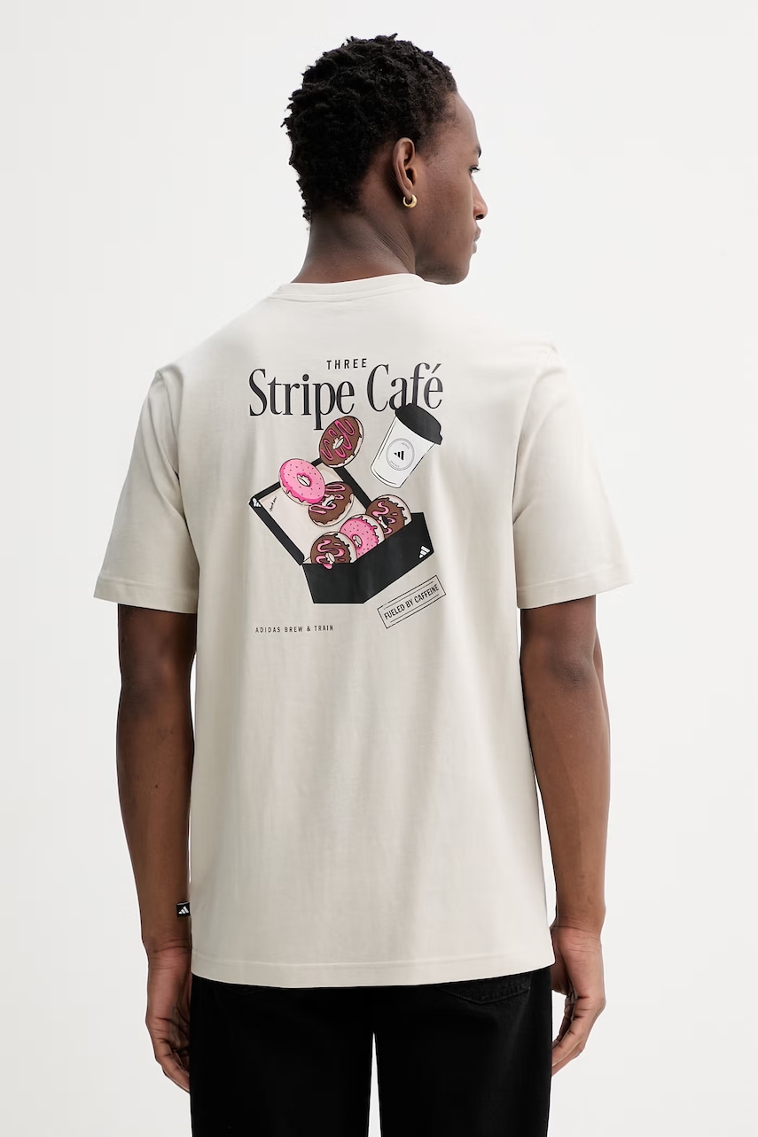 adidas tricou din bumbac Coffee Cafe