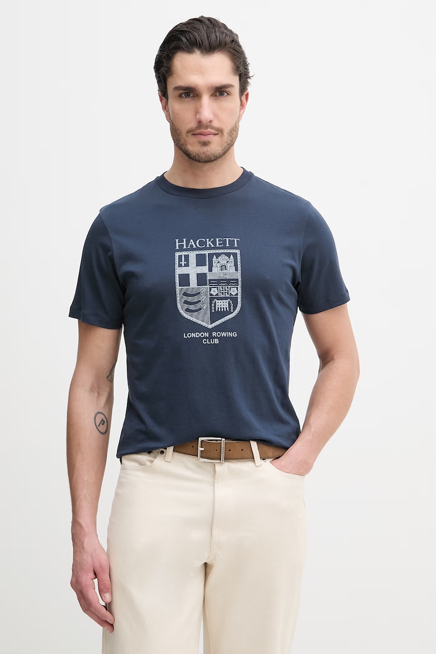 Βαμβακερό μπλουζάκι Hackett London