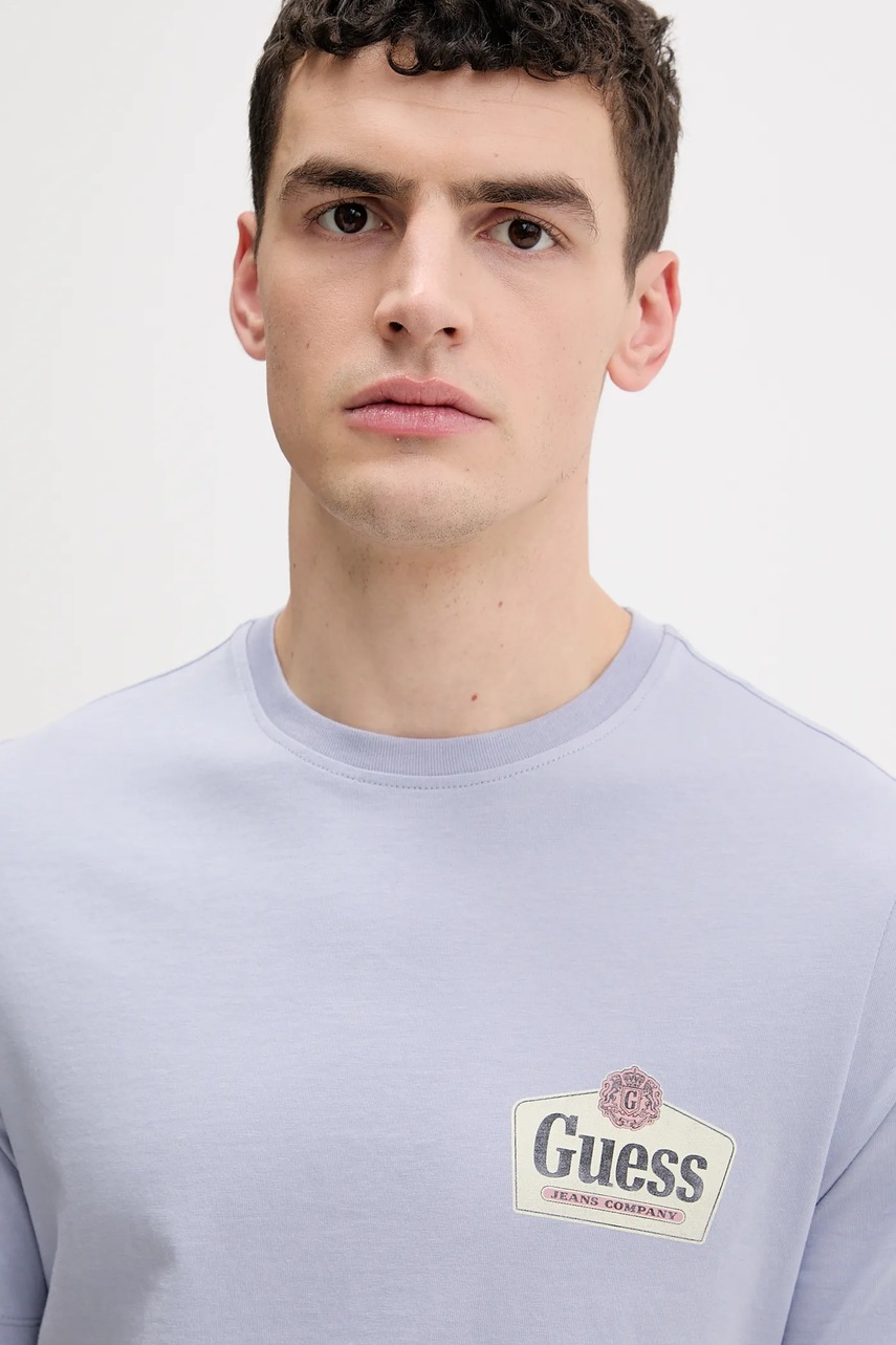 Βαμβακερό μπλουζάκι Guess Jeans φωτογραφία