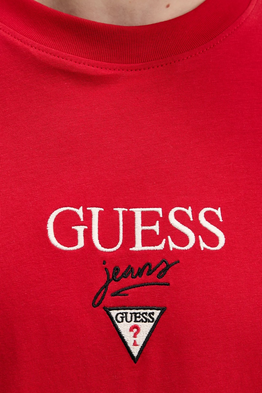 Βαμβακερό μπλουζάκι Guess Jeans φωτογραφία