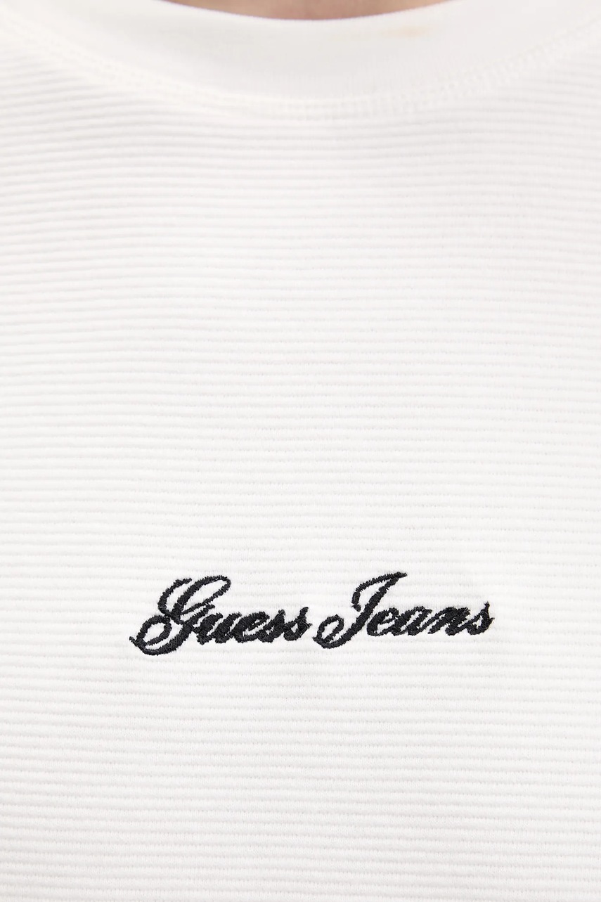 Βαμβακερή μπλούζα με μακριά μανίκια Guess Jeans φωτογραφία