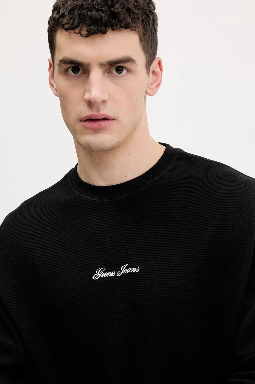 Βαμβακερή μπλούζα με μακριά μανίκια Guess Jeans φωτογραφία