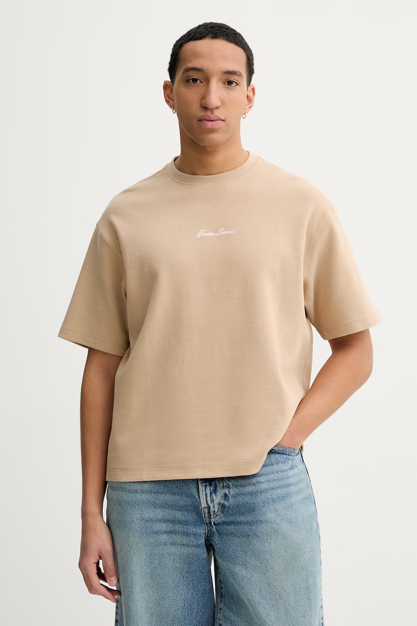 Βαμβακερό μπλουζάκι Guess Jeans