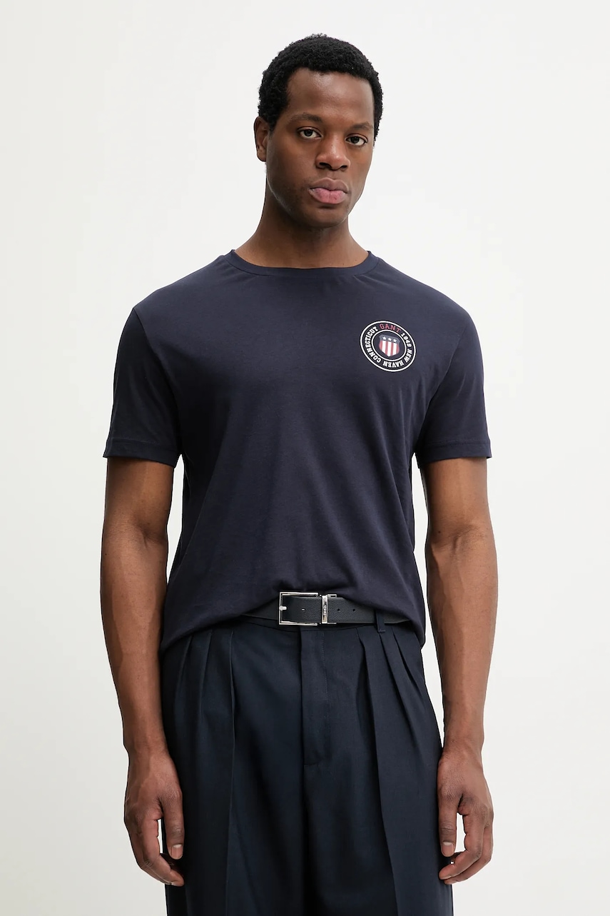 Βαμβακερό μπλουζάκι Gant