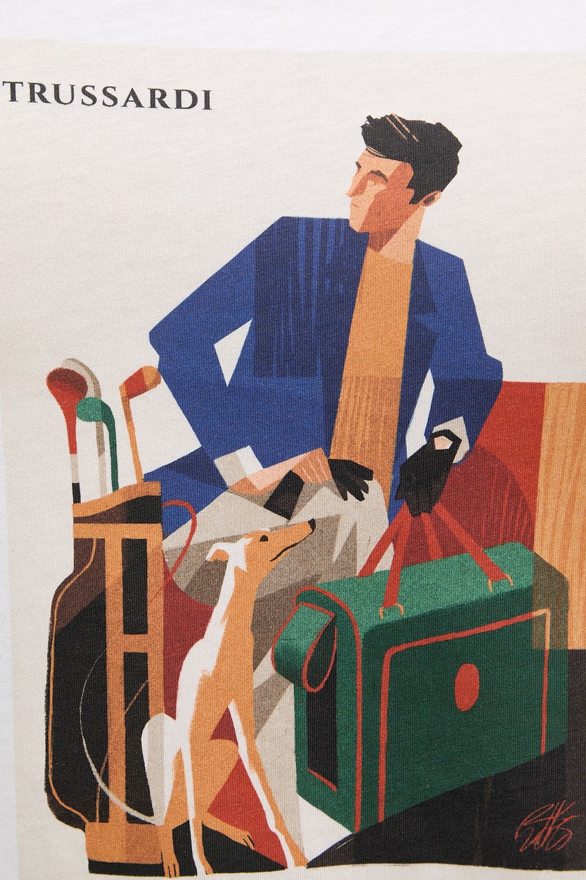 Bavlněné tričko Trussardi (obrázek 5)