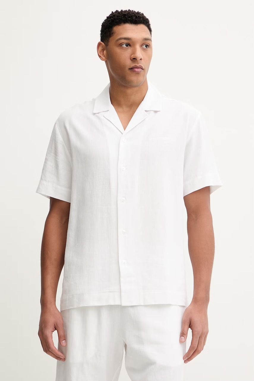 Πουκάμισο με προσθήκη λινού Emporio Armani Underwear