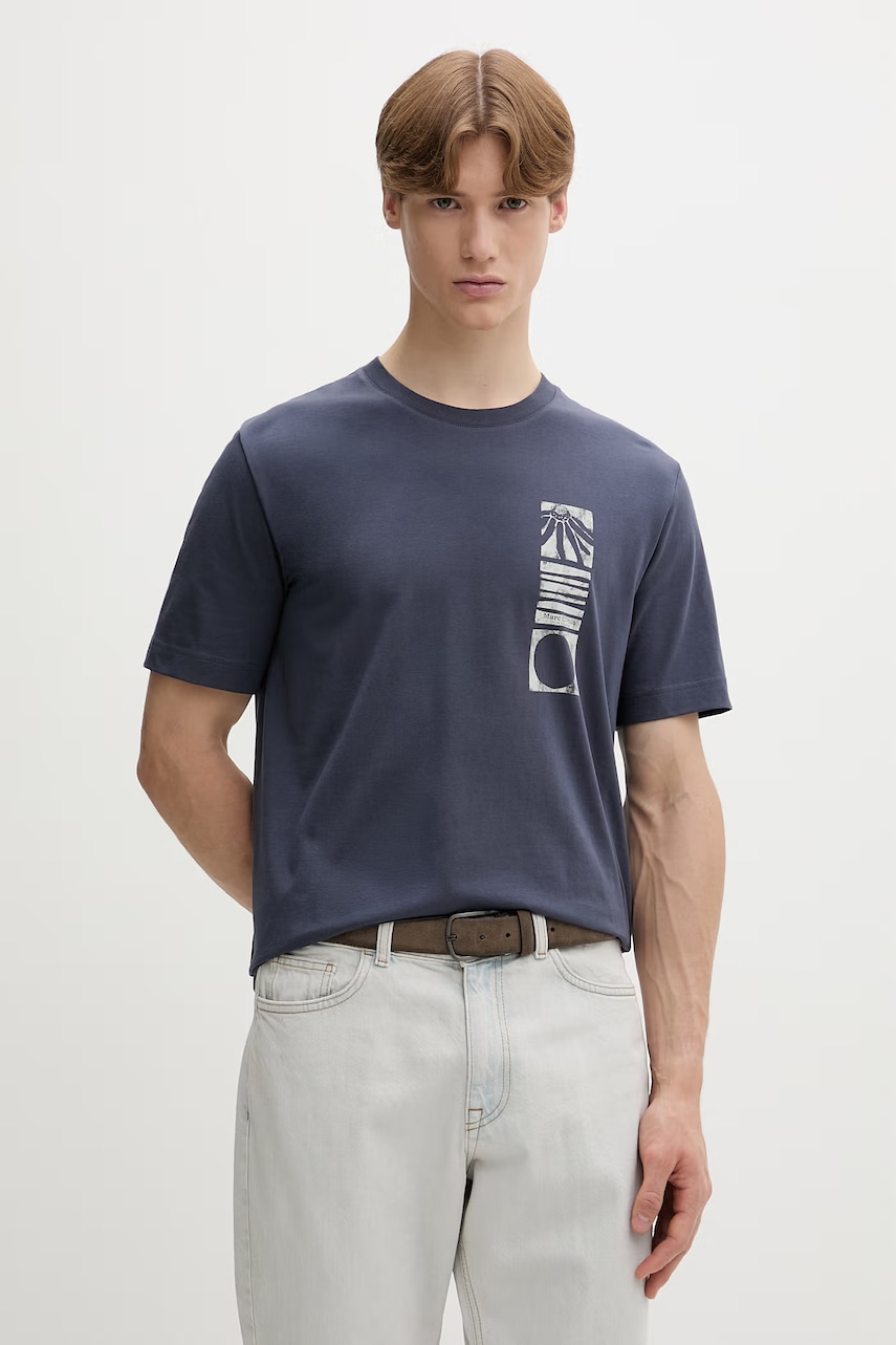 Marc O'Polo t-shirt ανδρικό βαμβακερό 5000012690 σκούρο μπλε M,XXL,XL,L